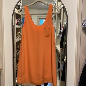 Silk mini Joie Dress in coral, size small